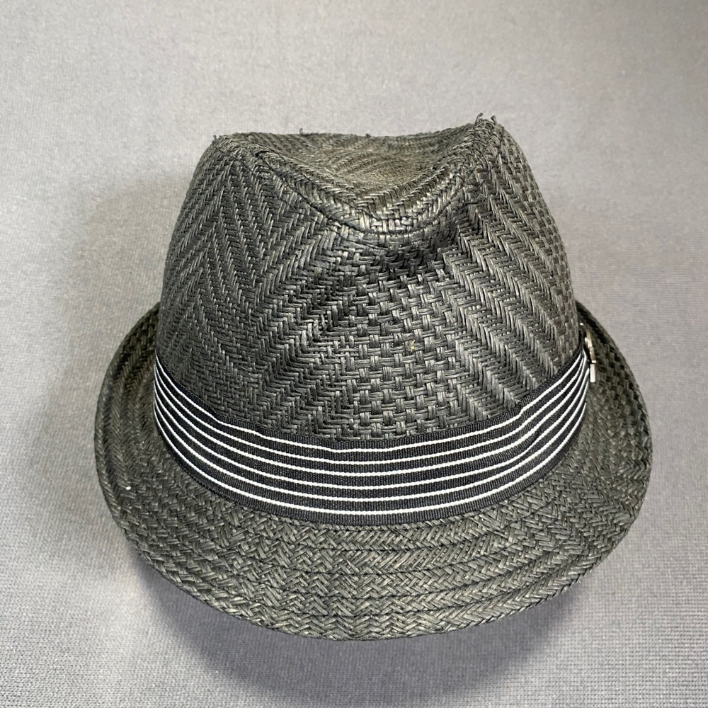 Hard Rock Cafe Fedora Hat Black Woven Banded Casual‎ Mens S/M
